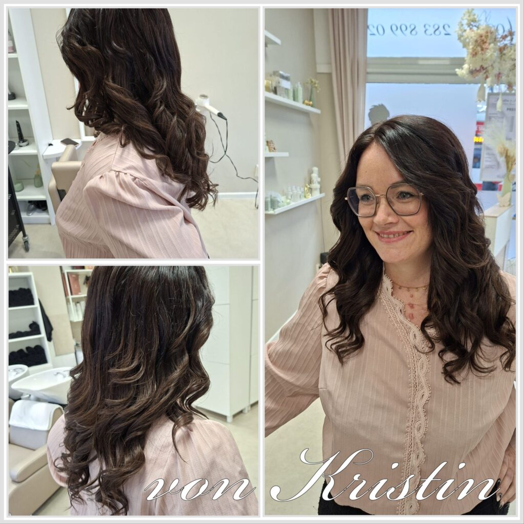 Frau Frisur lange Locken