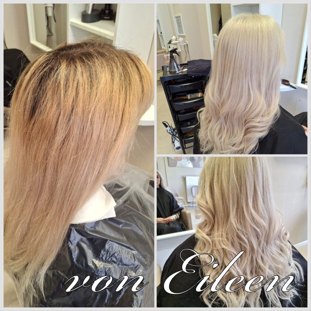 Frisur blond lange Haare